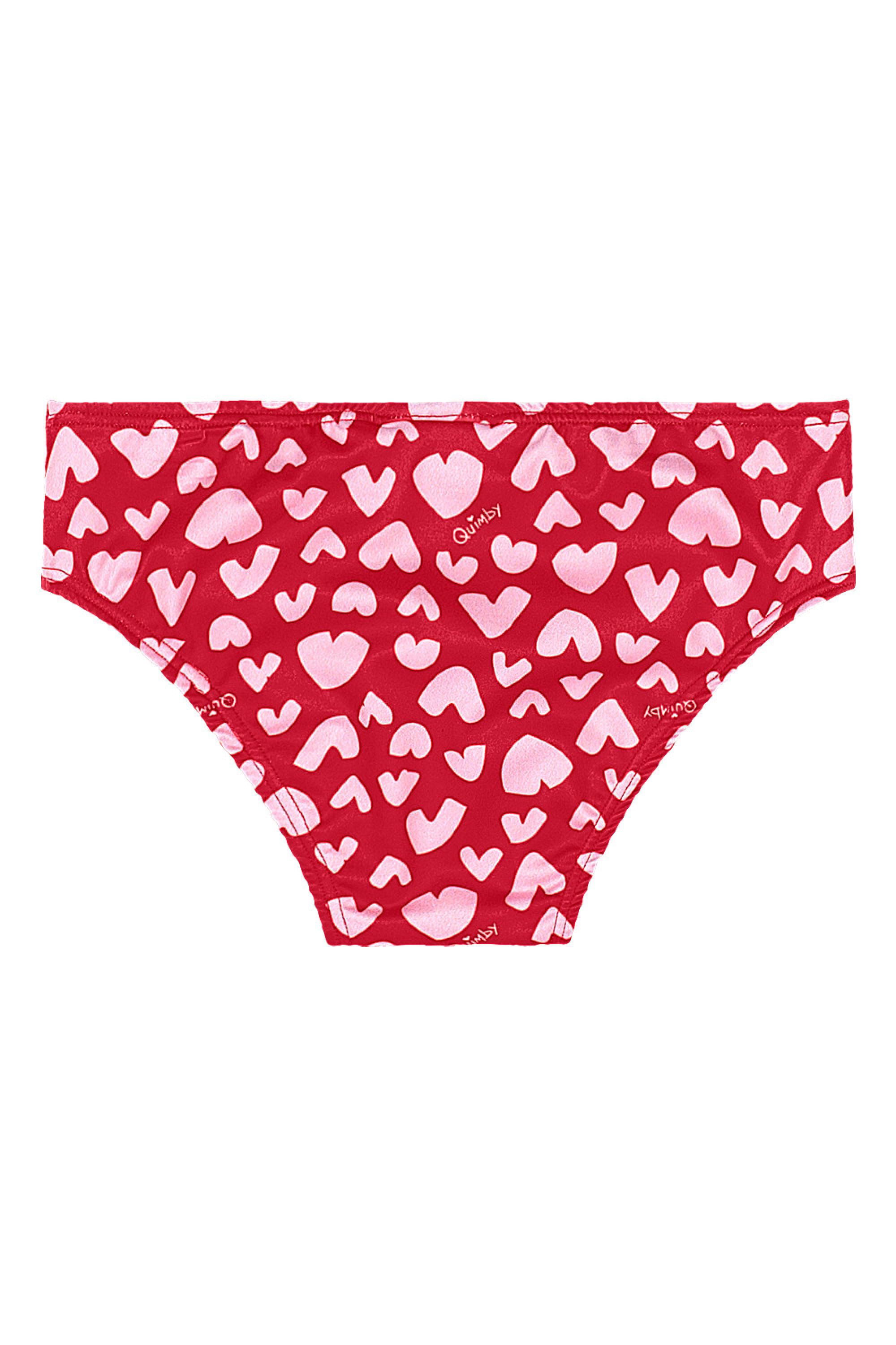 Biquíni Infantil com Calcinha e Top em Malha UV DRY (Vermelho) Quimby - Imagem 17